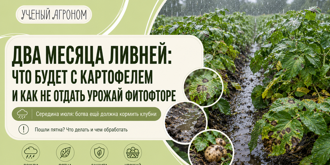 Два месяца ливней: что будет с картофелем и как не отдать урожай фитофторе