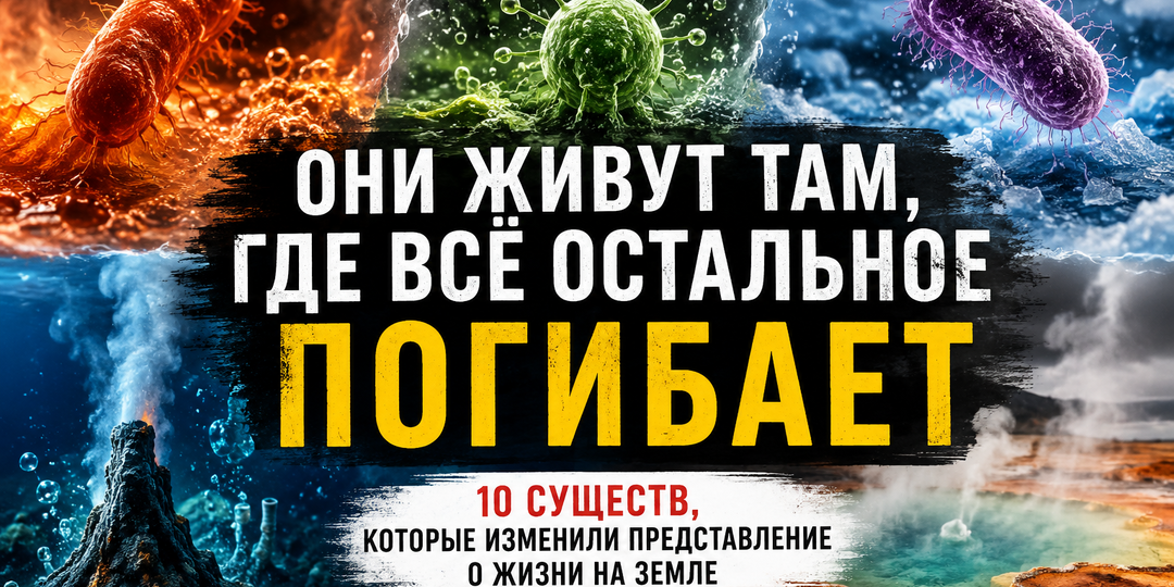 Они живут там, где всё остальное погибает: 10 существ, которые полностью изменили представление о жизни на Земле