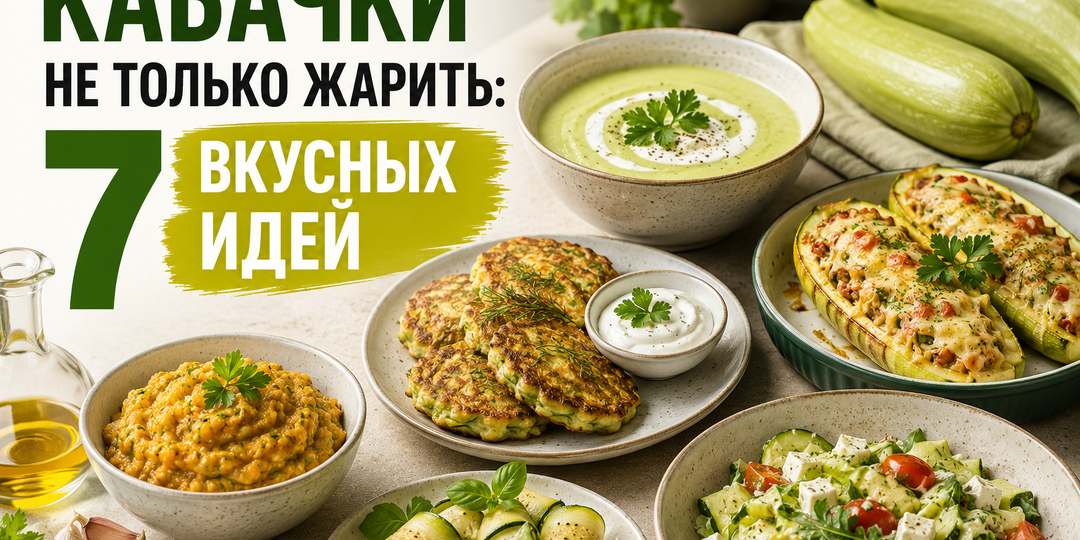 Кабачки не только жарить: 7 простых блюд, которые не надоедают