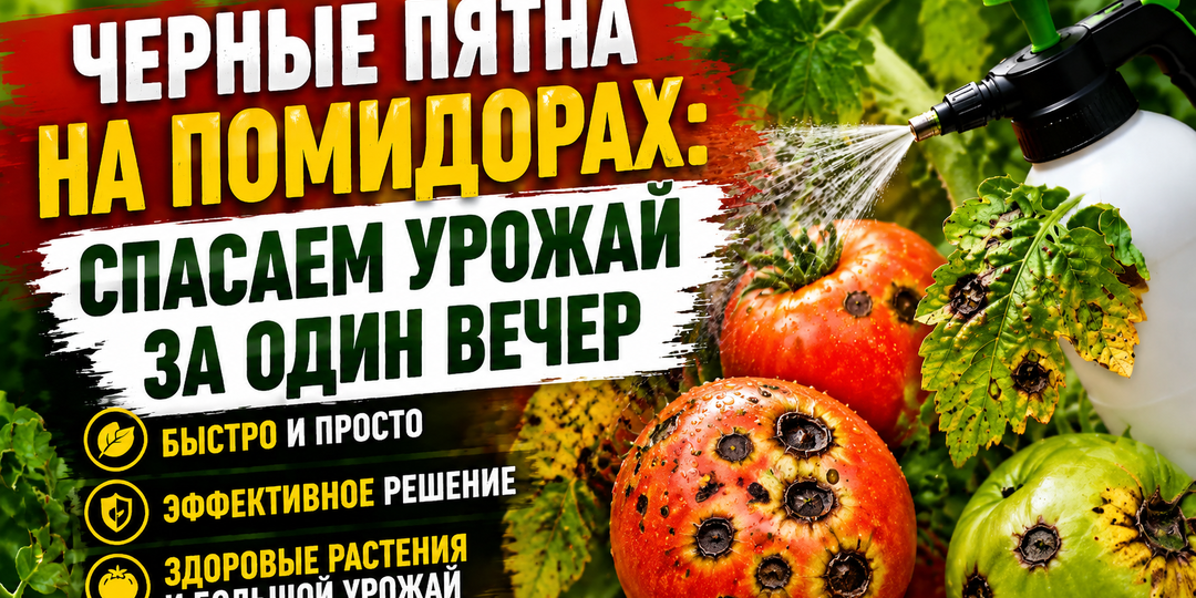 Черные пятна на помидорах: как за один вечер остановить беду и спасти весь урожай