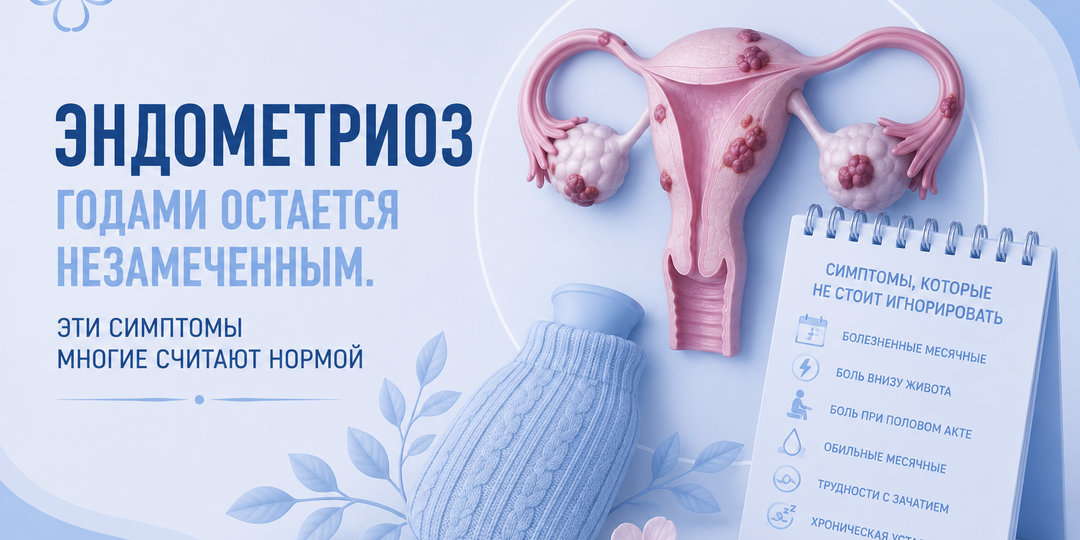 Эндометриоз годами остается незамеченным. Эти симптомы многие считают нормой