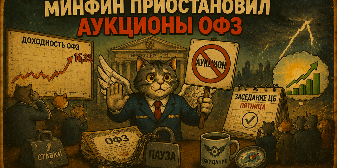 Минфин приостановил аукционы ОФЗ.