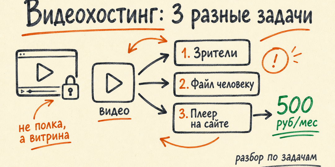 Видеохостинг: 3 разные задачи под одним словом и куда заливать видео под каждую