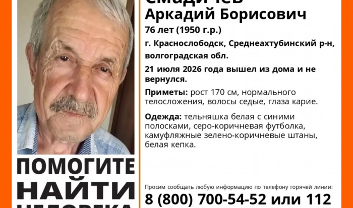 В Волгоградской области ищут пропавшего 76-летнего Аркадия Смадичева
