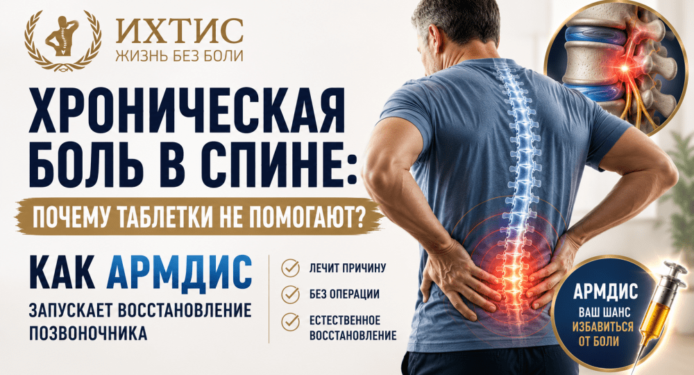 Почему таблетки и массаж не лечат боль в спине: современный подход АРМДИС