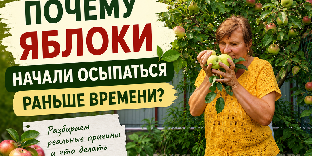 Почему яблоки начали осыпаться раньше времени? Проверяю каждое упавшее яблоко - и сразу понимаю, в чем причина