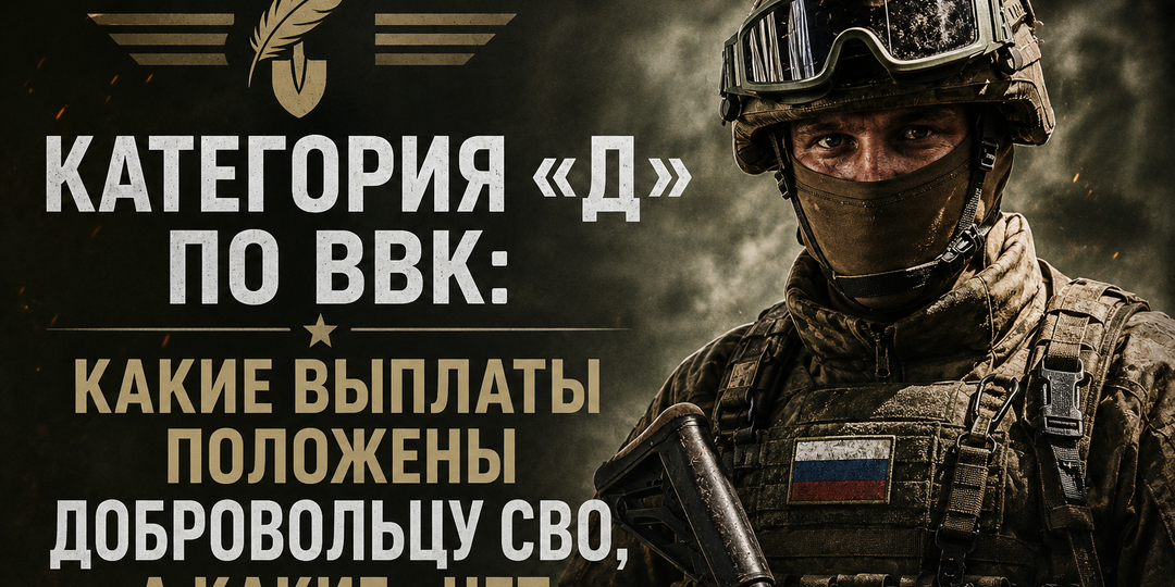 Категория "Д" по ВВК - "заболевание получено в период военной службы": какие выплаты положены добровольцу СВО, а какие - нет