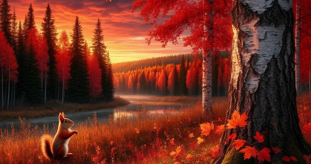 В лесу