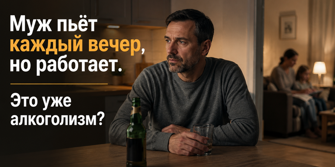 Муж пьёт каждый вечер после работы. Это уже алкоголизм или ещё нет?