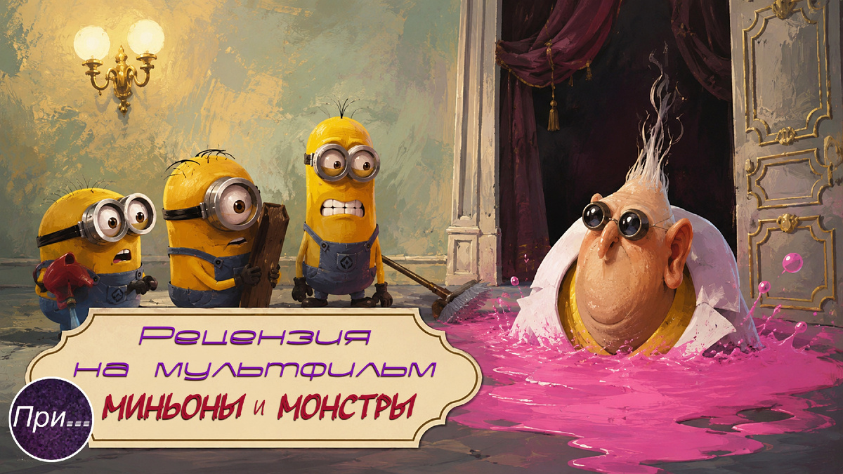 Титульная иллюстрация к статье Олега Лубски "Миньоны и монстры (2026). Статья-обзор от действующего продюсера и сценариста после просмотра нового мультфильма"