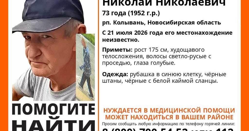 Пропал житель Колывани: волонтеры просят помощи