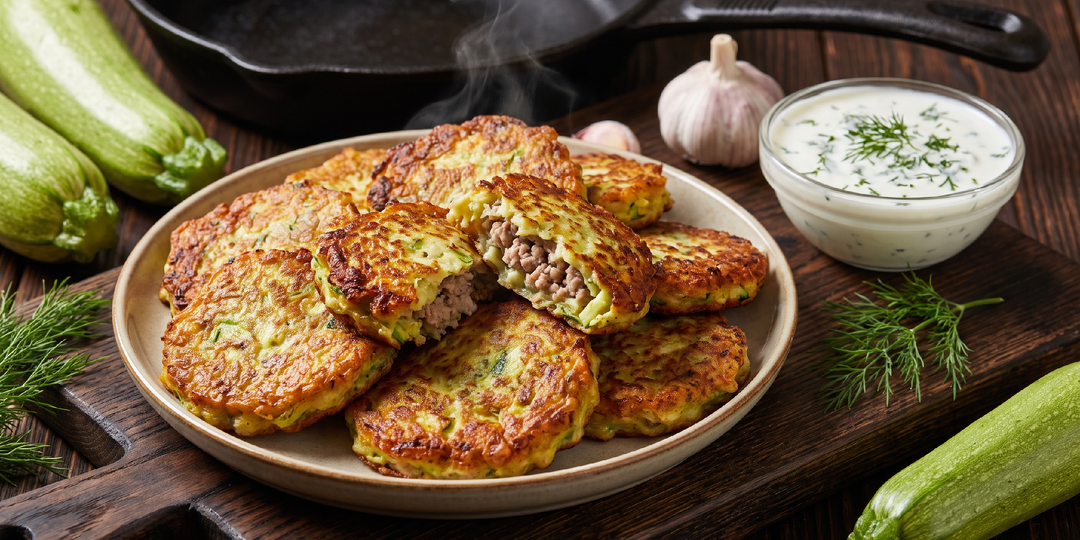 Кабачковые оладьи с мясом: 4 рецепта на сковороде и в духовке