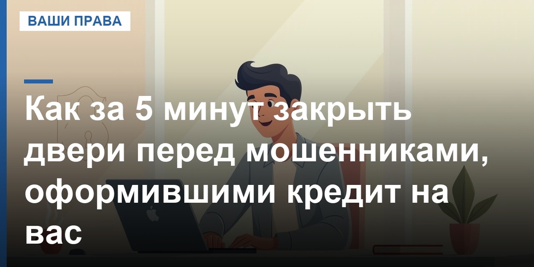 Как за 5 минут закрыть двери перед мошенниками, оформившими кредит на вас