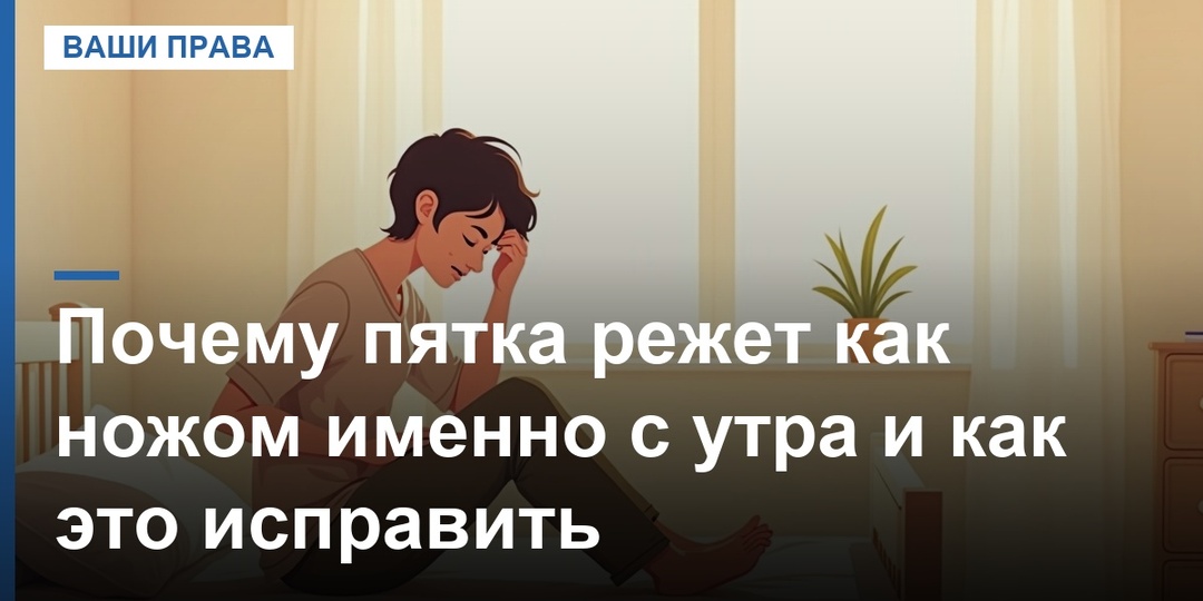 Почему пятка режет как ножом именно с утра и как это исправить