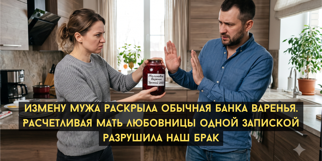 Измену мужа раскрыла обычная банка варенья. Расчетливая мать любовницы одной запиской разрушила наш брак