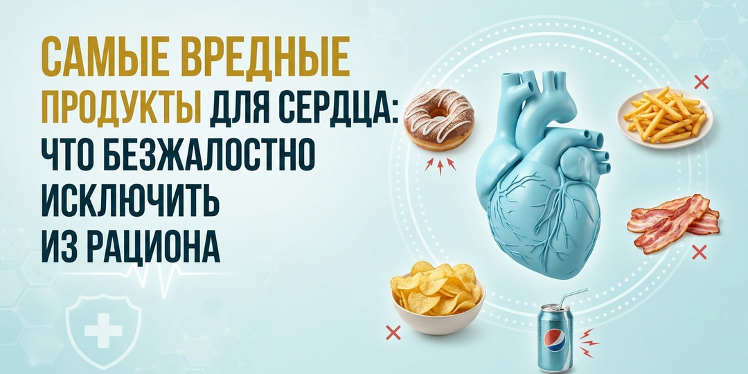 Самые вредные продукты для сердца: что безжалостно исключить из рациона (и чем заменить)