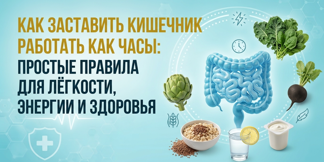 Как заставить кишечник работать как часы: простые правила для лёгкости, энергии и здоровья