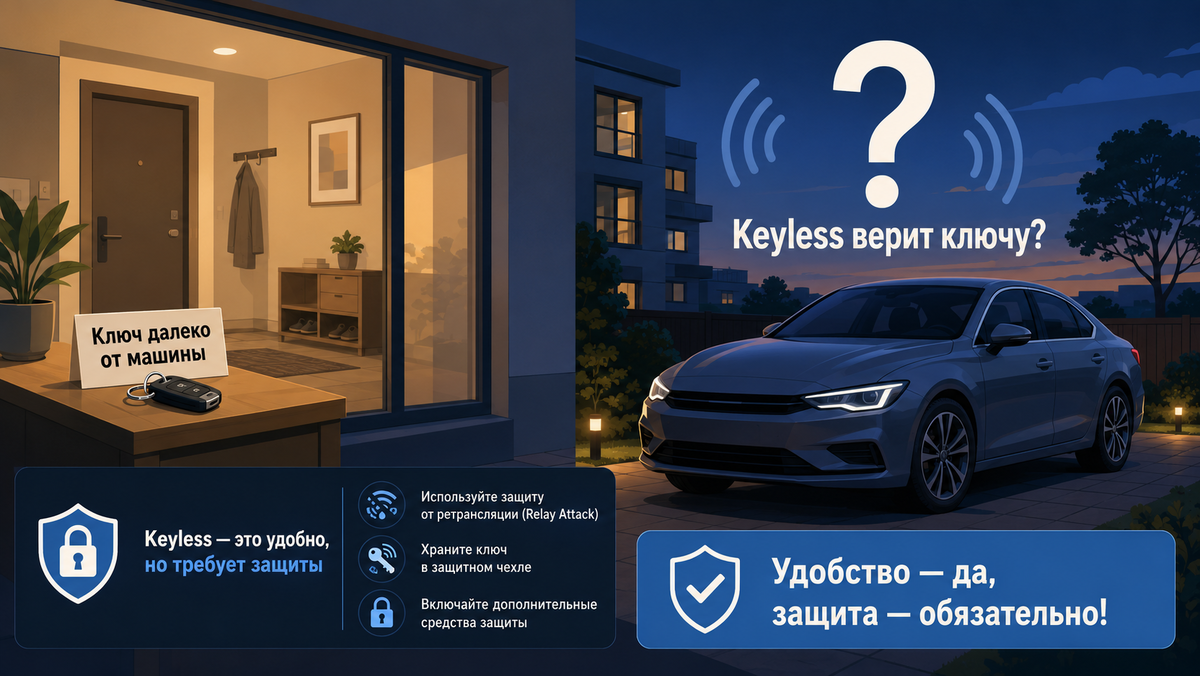 Авто с бесключевым доступом открыли «удочкой»: как этого избежать и почему машина верит ключу, который лежит дома