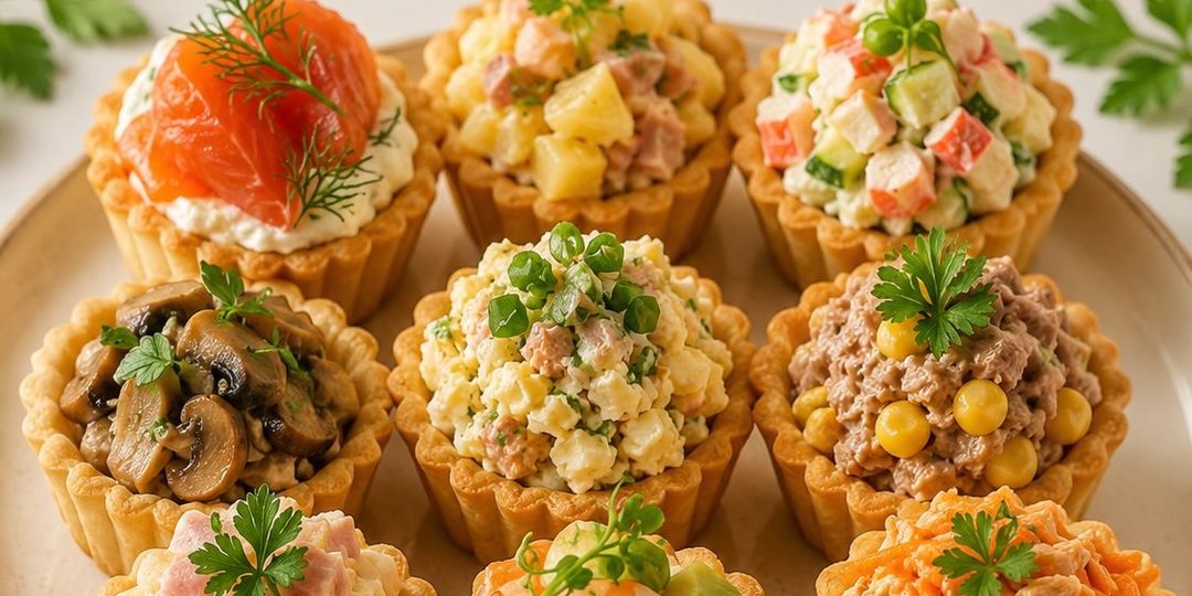 🧁 Когда не знаете, чем быстро наполнить тарталетки к праздничному столу: огромная шпаргалка по 9 самым вкусным начинкам
