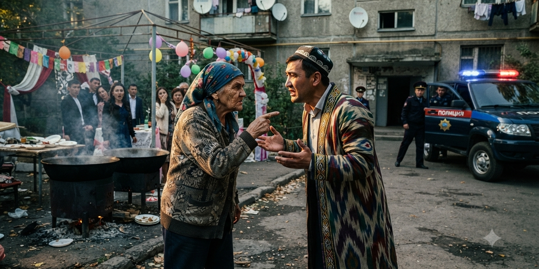 Свадьба на весь двор: Как узбекские традиции столкнулись с правилами московской многоэтажки
