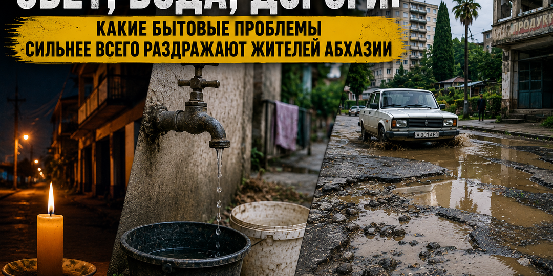 Свет, вода, дороги: какие бытовые проблемы сильнее всего раздражают жителей Абхазии