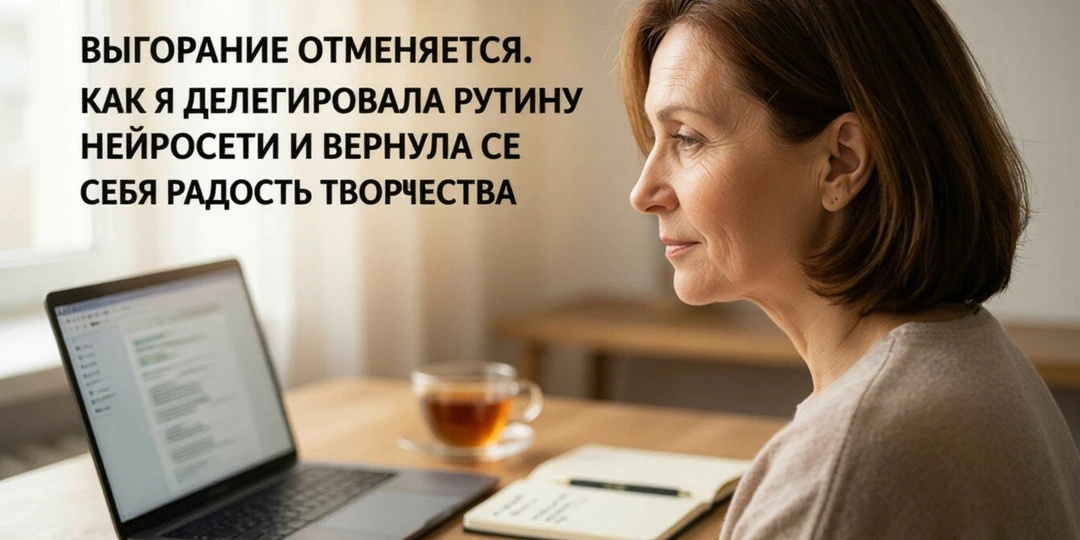 Выгорание отменяется: как я делегировала рутину нейросети и вернула себе радость творчества.