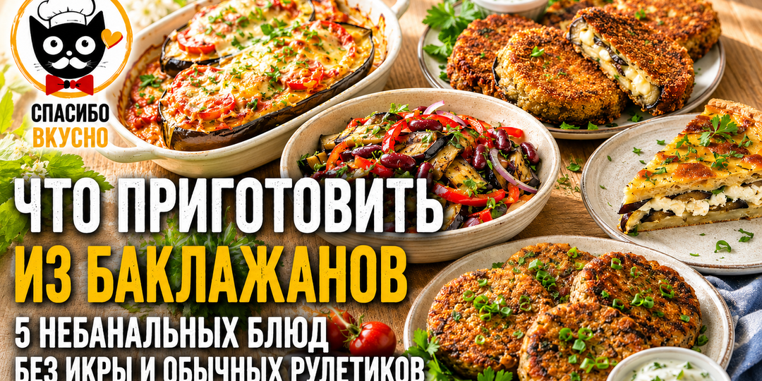 Что приготовить из баклажанов: 5 небанальных блюд без икры и обычных рулетиков