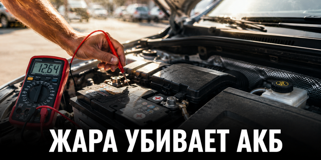 Замерил, за сколько разряжается аккумулятор под капотом в жару +35 — цифры потери ёмкости
