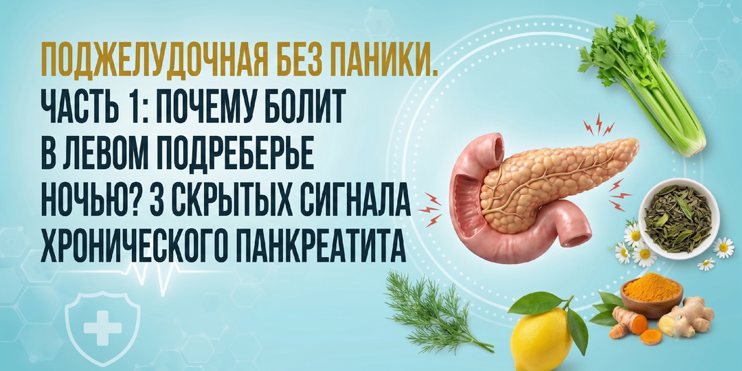 Поджелудочная без паники. Часть 1: Почему болит в левом подреберье ночью? 3 скрытых сигнала хронического панкреатита