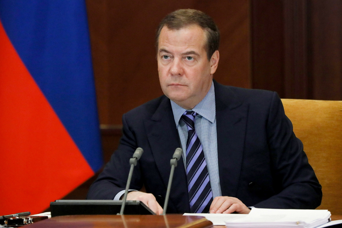    Заместитель председателя Совета безопасности РФ Дмитрий Медведев  Екатерина Штукина/POOL/ТАСС