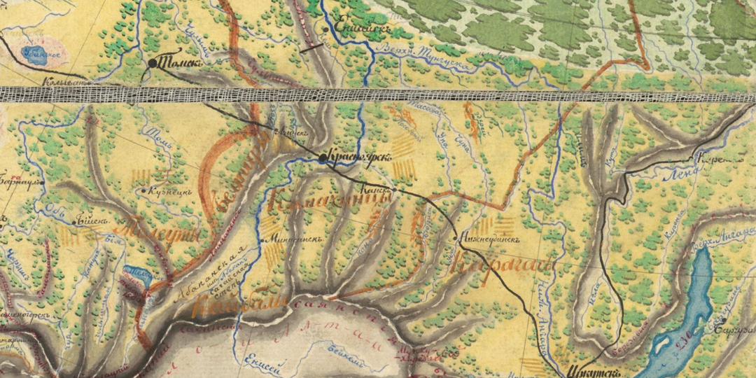 Карта Сибири 1860 года с территориями лесостепей. Или как столыпинские переселенцы могли добираться до своих мест расселения