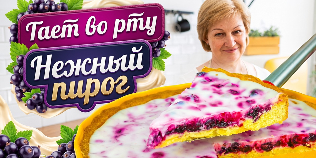Пирог со смородиной вкуснее торта!