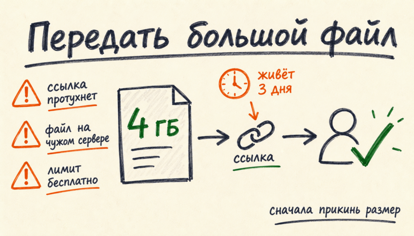 Как передать большой файл онлайн: способ под размер и 4 ловушки файлообменников