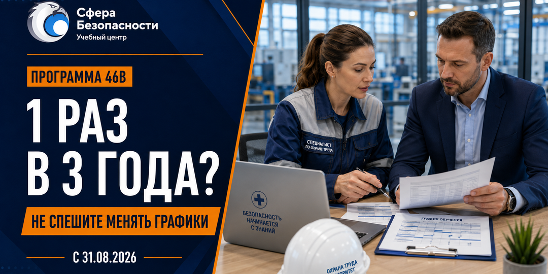 Периодичность обучения по программе 46В с 31 августа 2026 года: раз в год или раз в три года