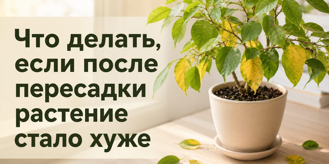 После пересадки растение стало хуже? Пошаговая инструкция