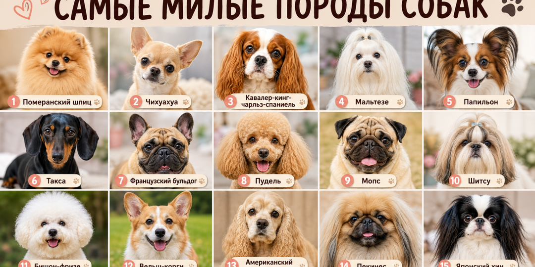 Самые милые породы собак: опубликован топ-15