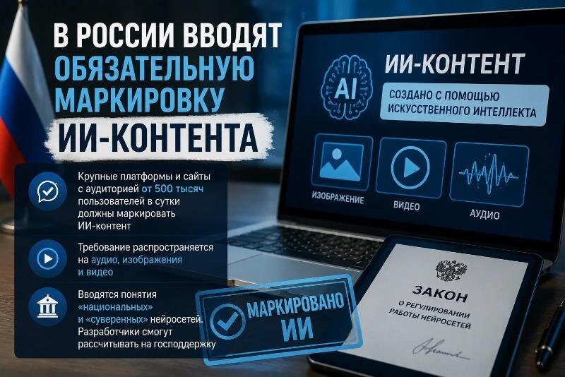 Контент, созданный нейросетями, начнут помечать: в России приняли новый закон