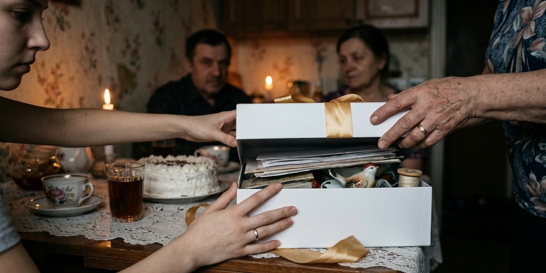 «Мама, это твой подарок», — сказала невестка и поставила на стол коробку с вещами, которые свекровь годами забирала из их дома