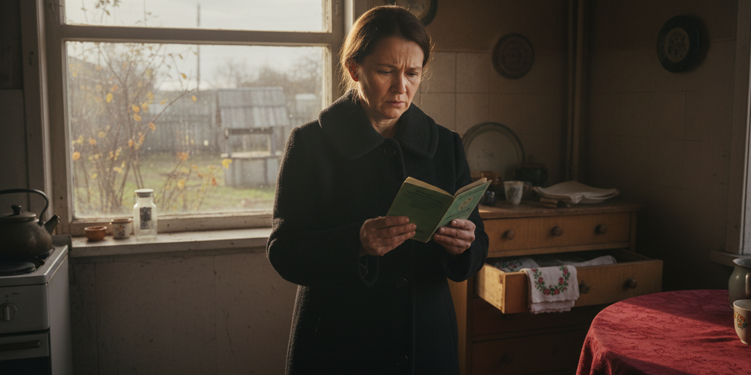 Пустая сберкнижка под салфетками