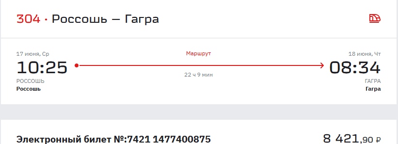 Поезд до Абхазии: почему не стоит бояться 304-го маршрута