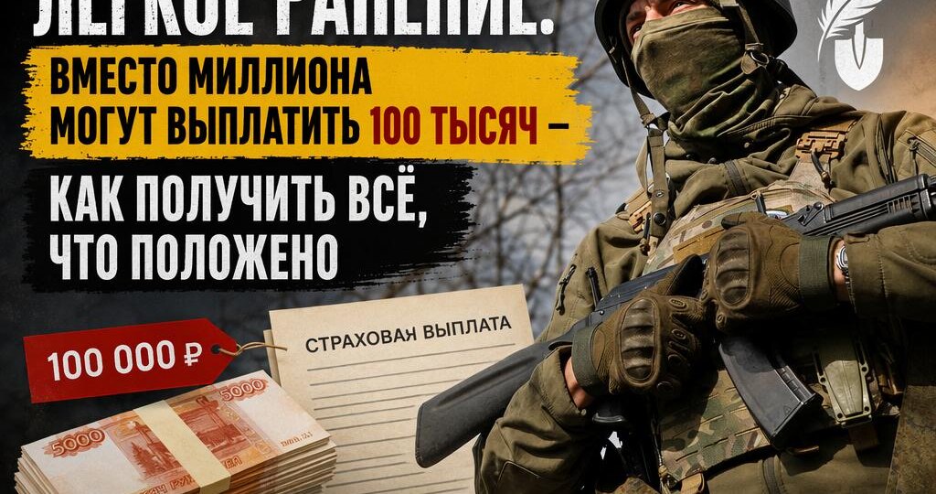 Лёгкое ранение: вместо миллиона могут выплатить 100 тысяч - как получить всё, что положено