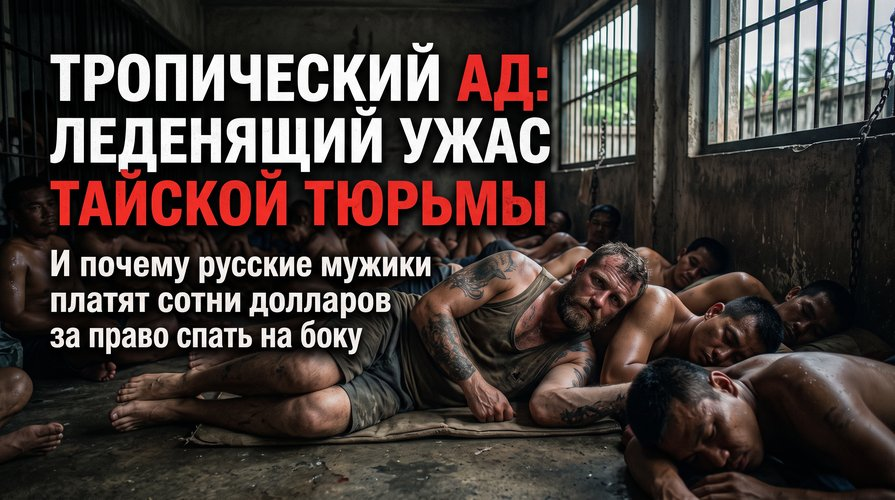 Тропический ад: леденящий ужас тайской тюрьмы и почему русские мужики платят сотни долларов за право спать на боку