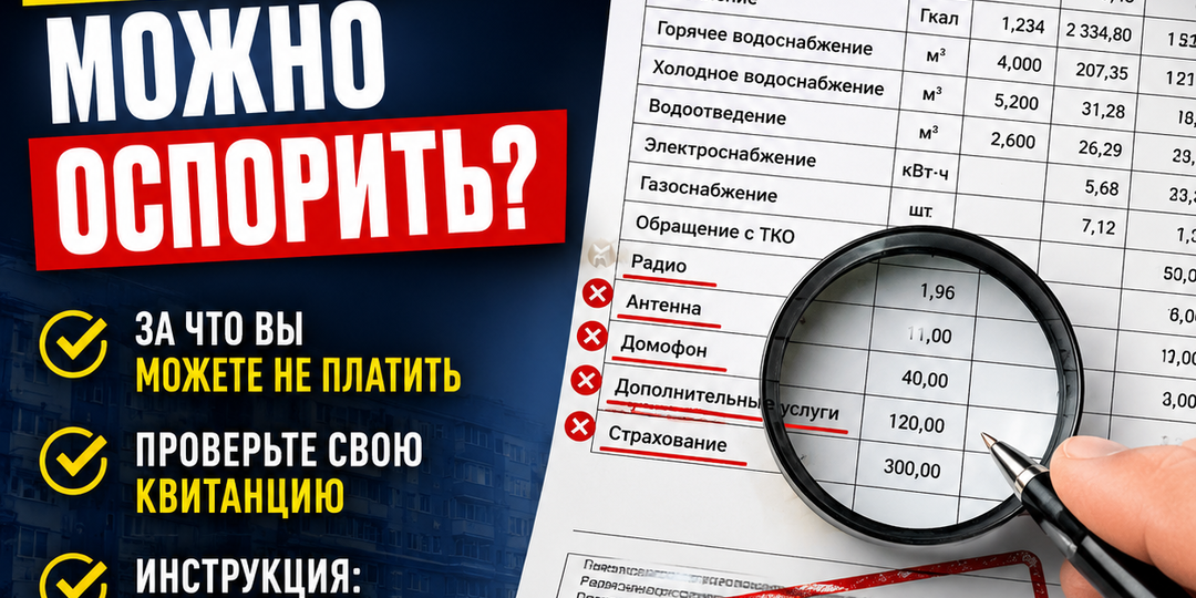 Какие строки в квитанции можно оспорить