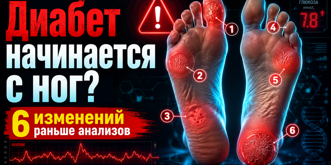 Диабет начинается с ног: 6 изменений, которые замечают раньше анализов