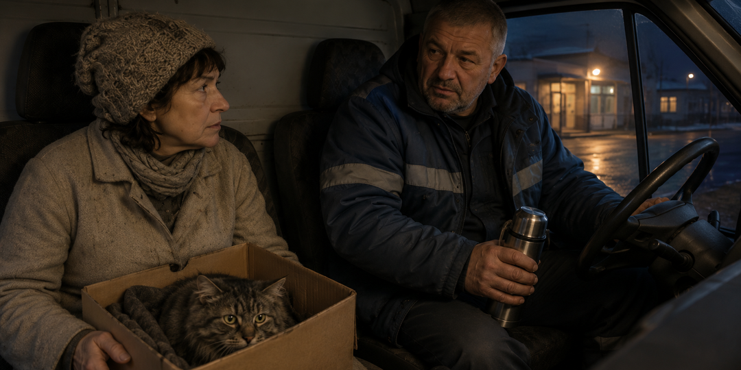 «Он мой!» — крикнула Лариса, закрывая собой облезлого кота. Она ещё не знала, что незнакомец у служебного входа поверит ей