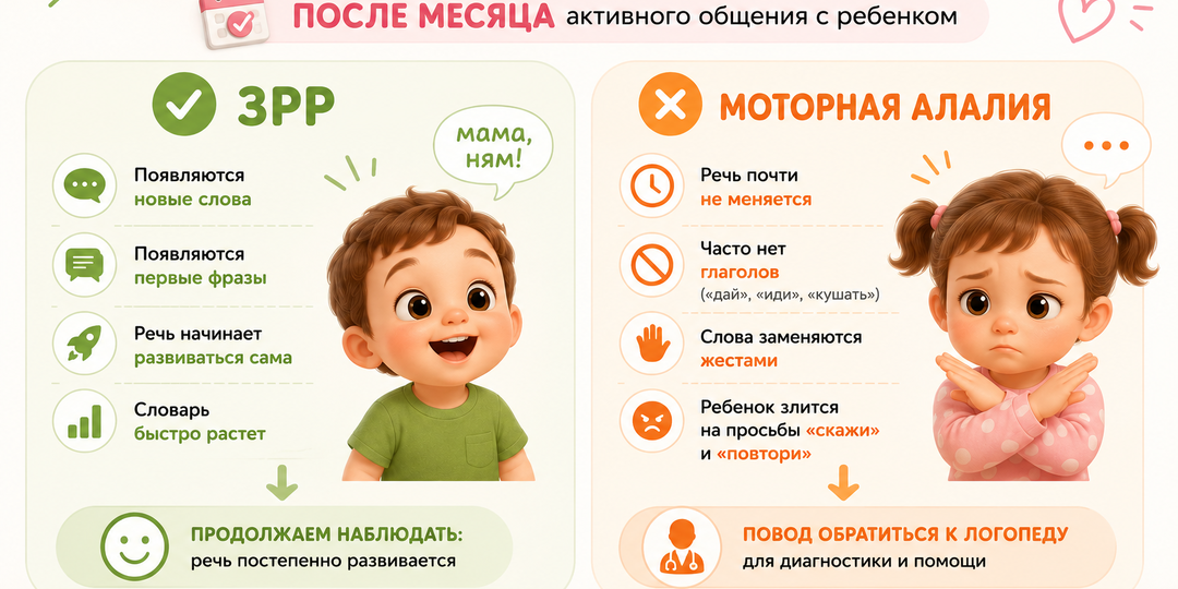Задержка речи или моторная алалия? Как отличить у ребенка до 2,5 лет