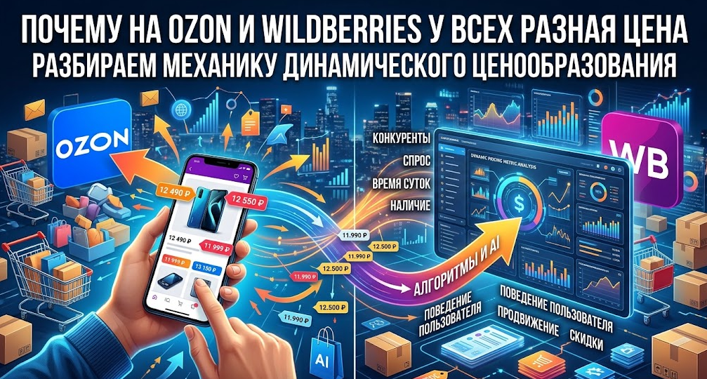 Почему на Ozon и Wildberries у всех разная цена: разбираем механику динамического ценообразования