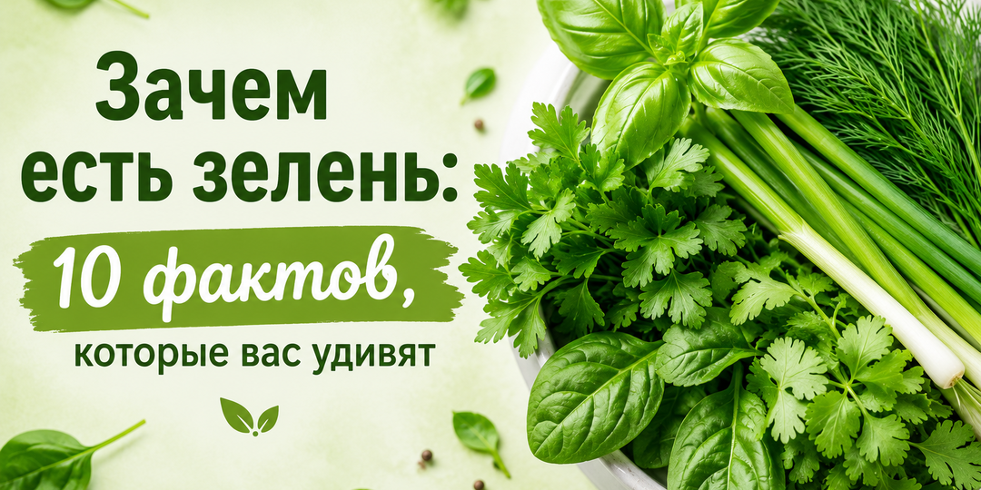 🥬 Зачем есть зелень: 10 фактов, которые вас удивят