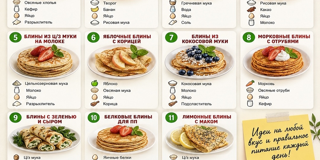 БЛИНЫ ДЛЯ ПОХУДЕНИЯ 🥞