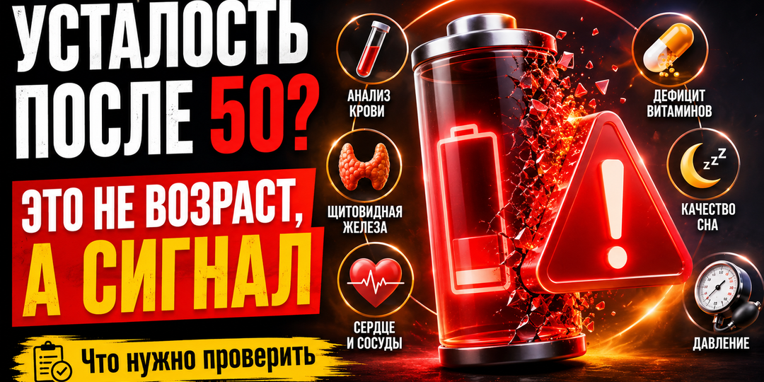 Постоянная усталость после 50 лет - не возраст, а сигнал. Вот что нужно проверить